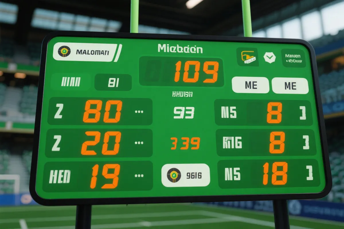 赛程比分界面示意图